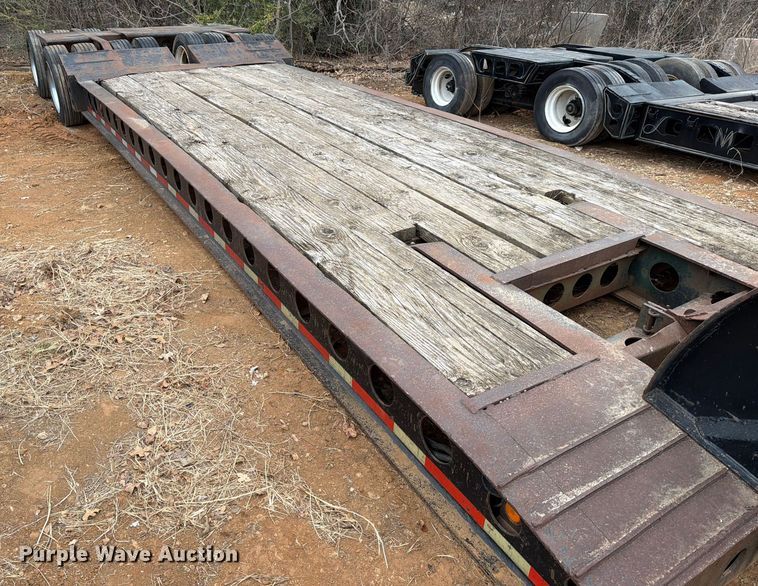 image for item EE1410 1973 Cozad lowboy equipment trailer