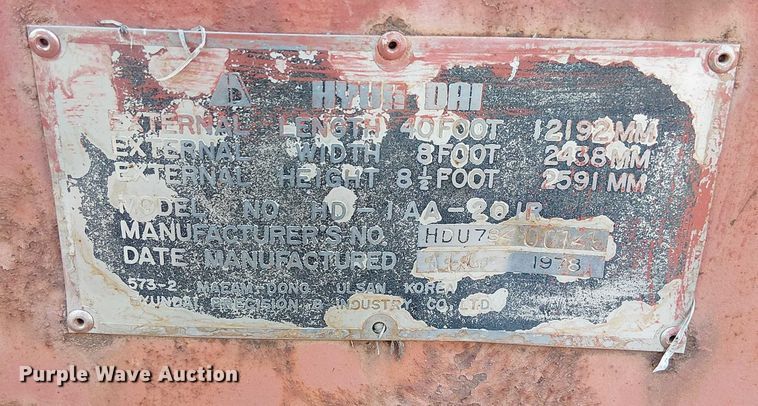 image for item EE1449 1978 Uni-Flex shipping container