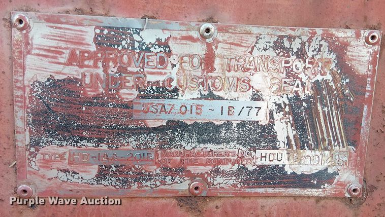 image for item EE1449 1978 Uni-Flex shipping container