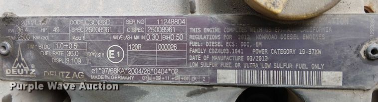 image for item EE5136 2012 JLG 600AJ boom lift