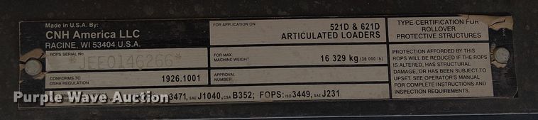 image for item EE5142 2005 Case 621D wheel loader