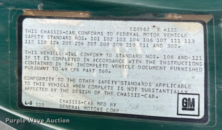 image for item EF2367 1986 GMC C7000 oil distributor truck