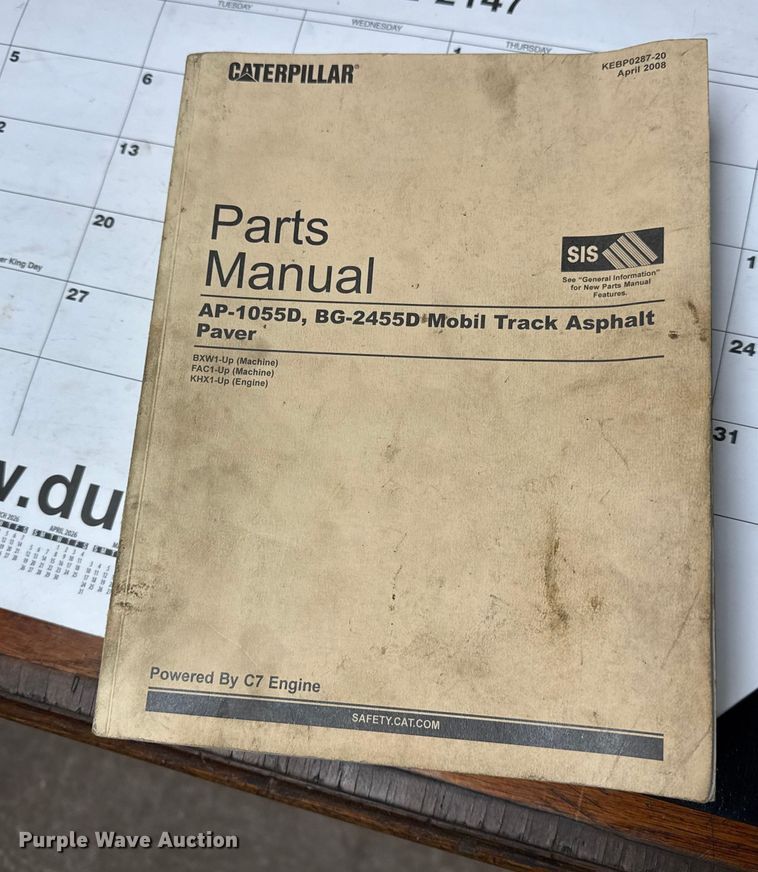 image for item EF2374 2010 Caterpillar AP1055D paver