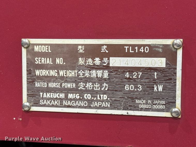 image for item EF2379 2006 Takeuchi TL140 skid steer loader