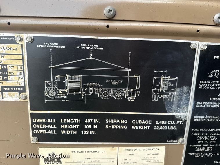 image for item EG1834 1983 Mack DM492S fuel / lube truck