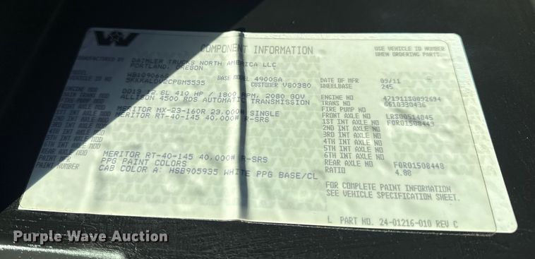 image for item EG1913 2012 Western Star 4900 bucket truck