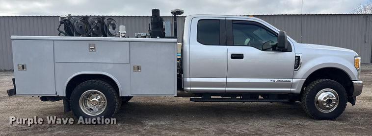 image for item EG1957 2017 Ford F350 XL Ext. Cab utility bed pickup truck