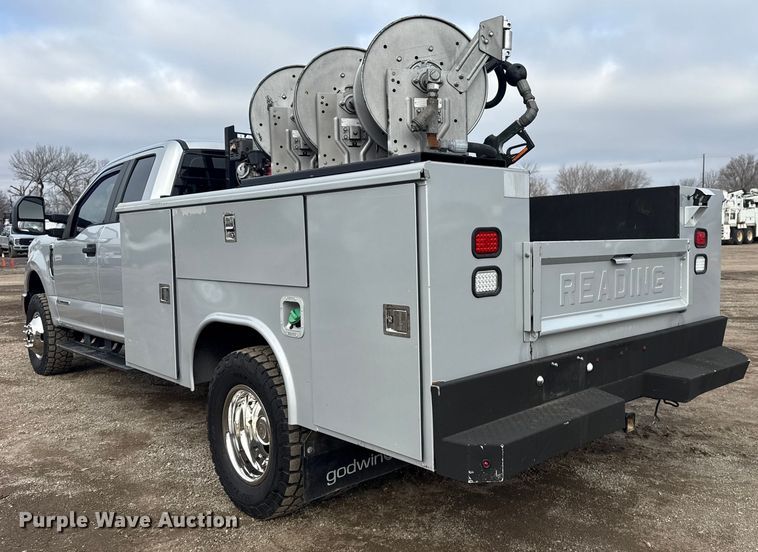 image for item EG1957 2017 Ford F350 XL Ext. Cab utility bed pickup truck