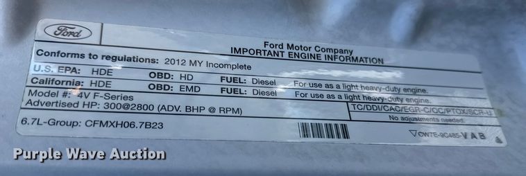 image for item EG1968 2012 Ford F550 utility / service truck