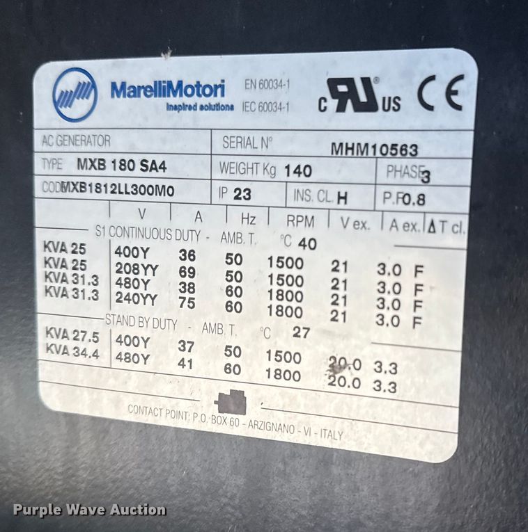 image for item EG1975 2021 Doosan Portable Power G25WDO-T4F generator