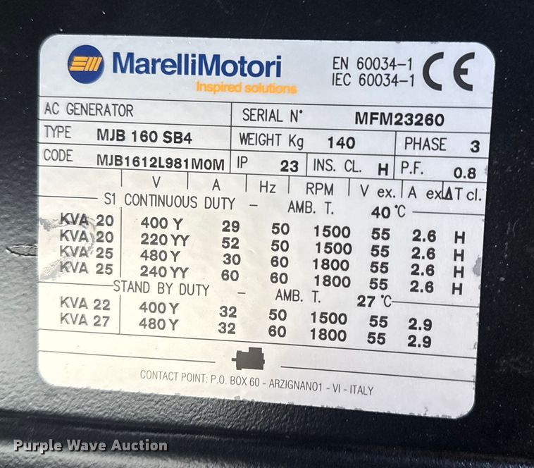 image for item EG1977 2019 Doosan Portable Power G25WDO-T4F generator