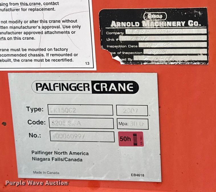 image for item EG2012 2007 Freightliner Business Class M2 Crew Cab crane truck