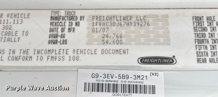 image for item EG2012 2007 Freightliner Business Class M2 Crew Cab crane truck