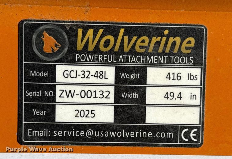 image for item EN0255 2025 Wolverine GCJ-32-48L excavator mower