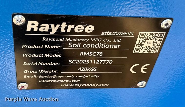 image for item EN0273 2025 Raytree skid steer soil conditioner