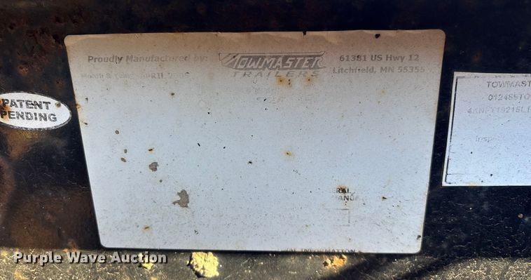 image for item EN5954 2005 Towmaster equipment trailer