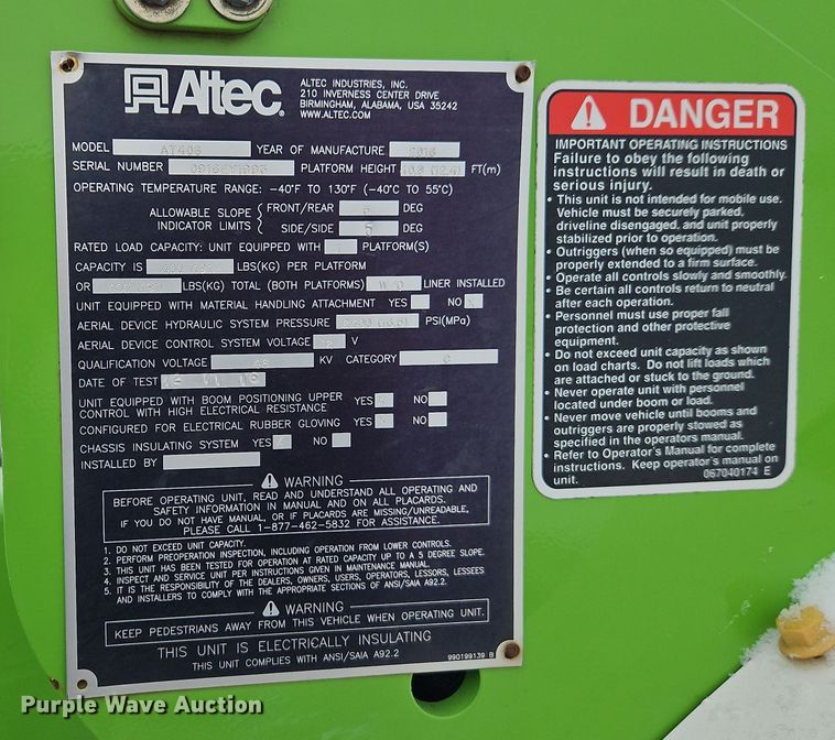 image for item EO4924 2016 Ford F550 bucket truck