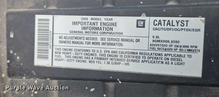 image for item EO4943 2008 Chevrolet C4500 flatbed truck