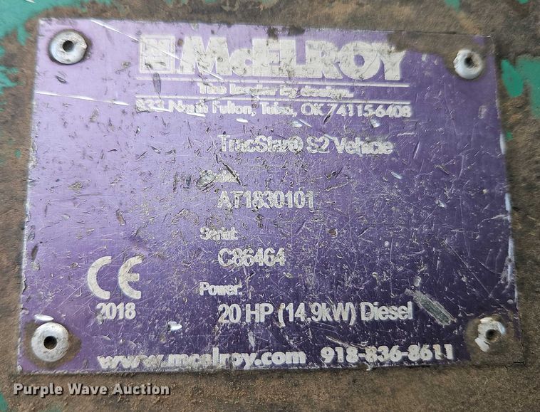 image for item EO4950 McElroy AT1830101 TracStar Series 2 poly fusion machine