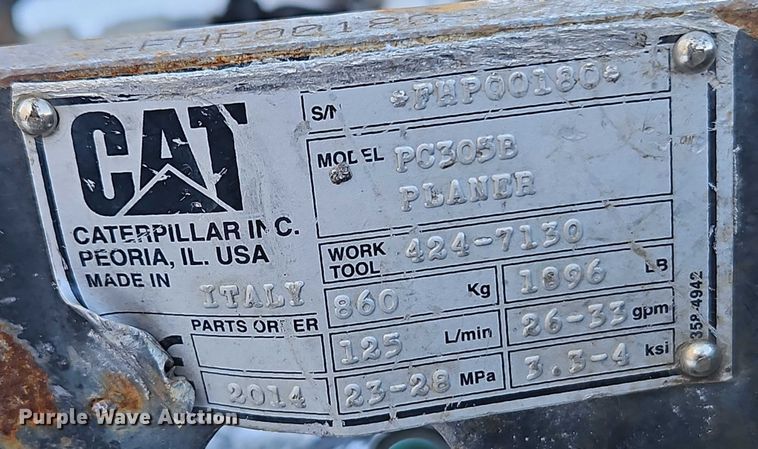 image for item EO4965 Caterpillar PC305B skid steer cold planer