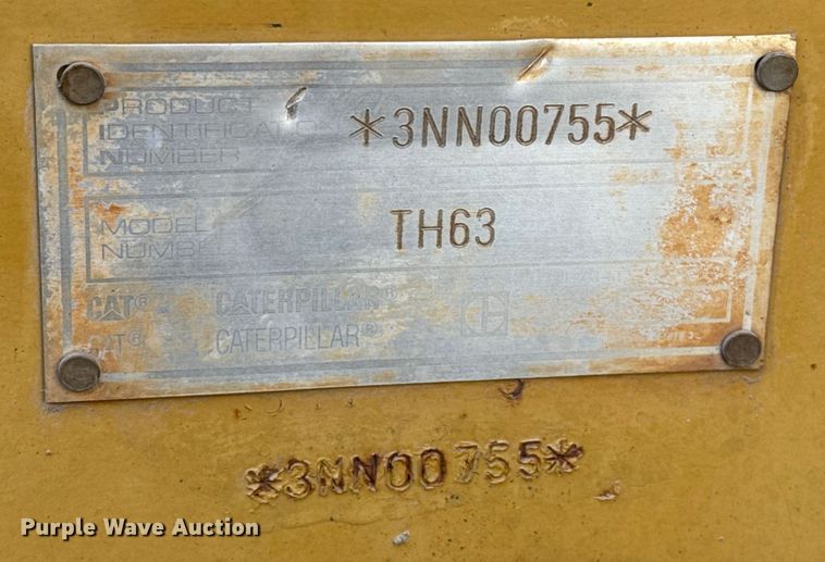 image for item ES5709 1997 Caterpillar TH63 telehandler