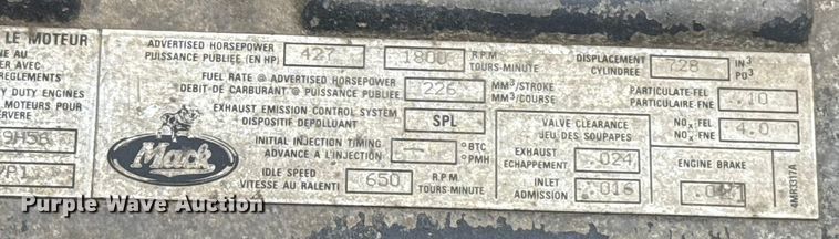 image for item ES5741 2002 Mack RD688S roll-off container truck