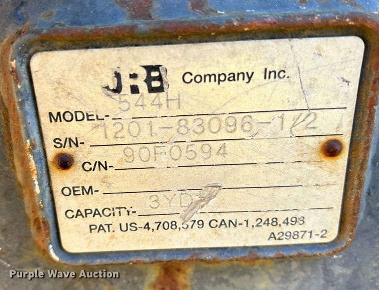 image for item ES8525 JRB 544H  wheel loader root grapple bucket