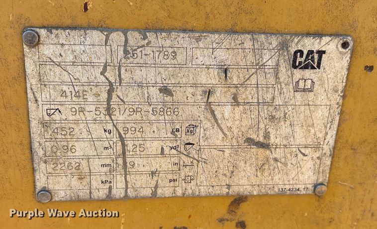 image for item ES8538 2008 Caterpillar 414E landscape tractor