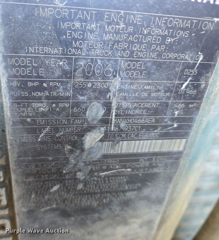 image for item ET1224 2007 International 4300 utility / service truck