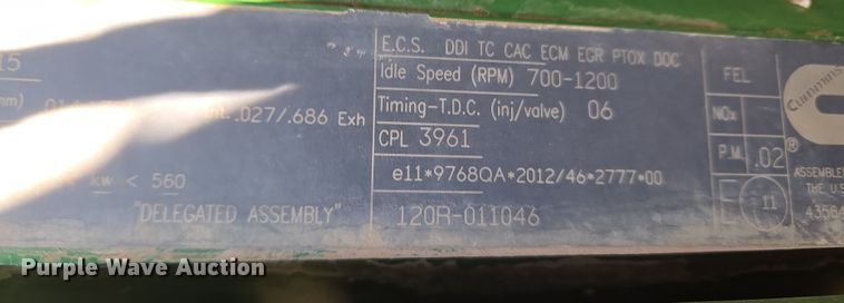 image for item ET1225 2015 John Deere 9570R Scraper Special 4WD tractor