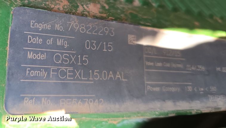 image for item ET1225 2015 John Deere 9570R Scraper Special 4WD tractor