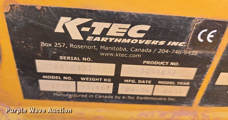 image for item ET1226 2014 K-TEC 1233 scraper