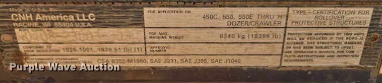 image for item ET1239 2007 Case 550H dozer