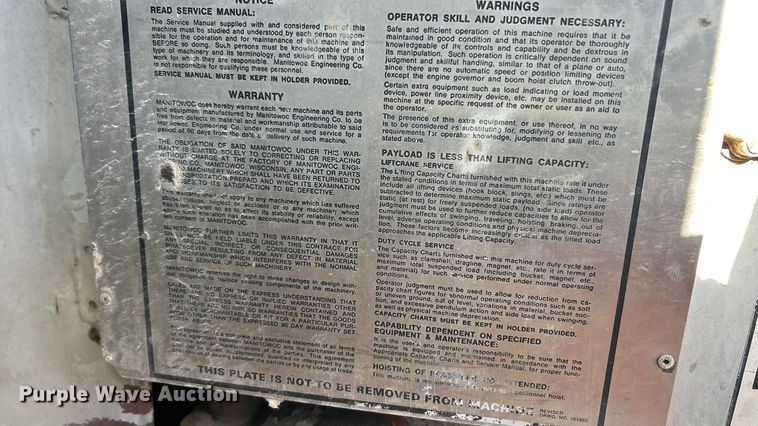 image for item ET6886 Manitowoc 2900WC crane