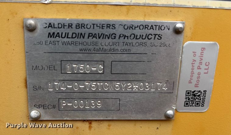 image for item ET7377 Mauldin 1750-C paver