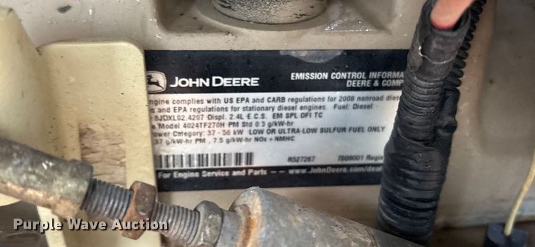 image for item ET7498 2009 Ingersoll Rand P185WJD air compressor