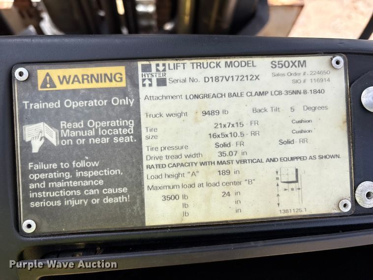 image for item EU4826 Hyster S50XM forklift