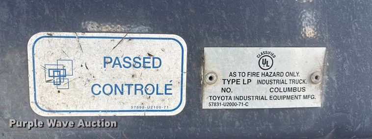 image for item EV2651 Toyota 7FGCU45 forklift