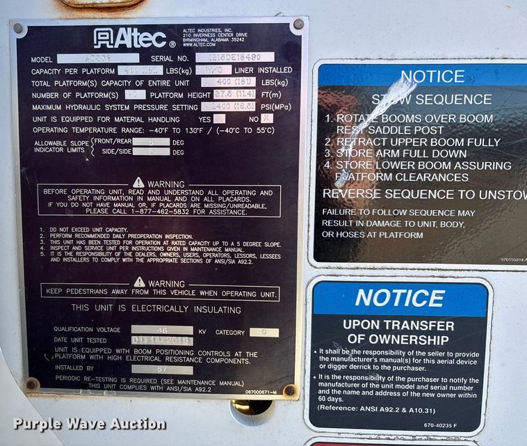 image for item EV3292 2016 Ford F550 Super Duty XL bucket truck