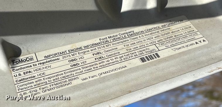 image for item EV3292 2016 Ford F550 Super Duty XL bucket truck