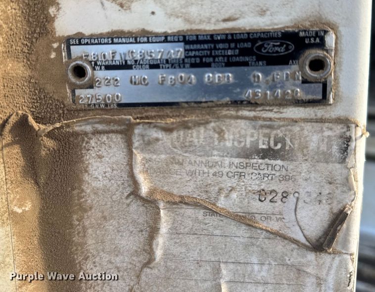 image for item FB0547 1976 Ford 800 fuel truck