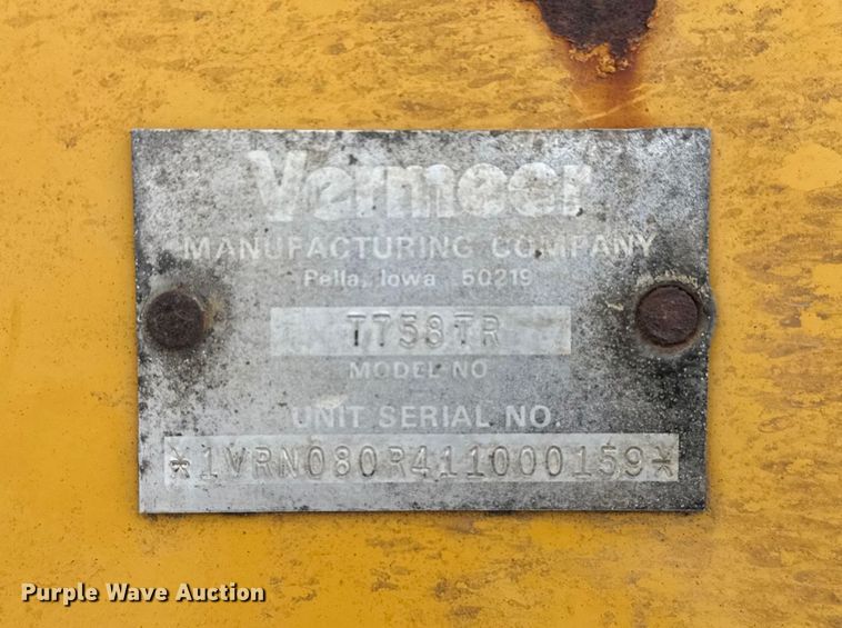 image for item FB0655 2001 Vermeer T758TR trencher