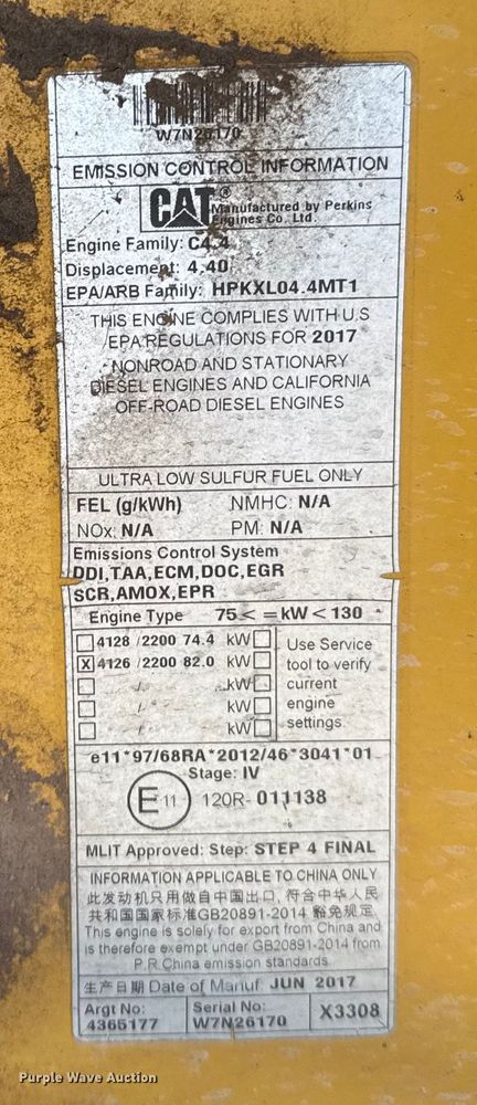 image for item FB0657 2017 Caterpillar 420F2 IT backhoe