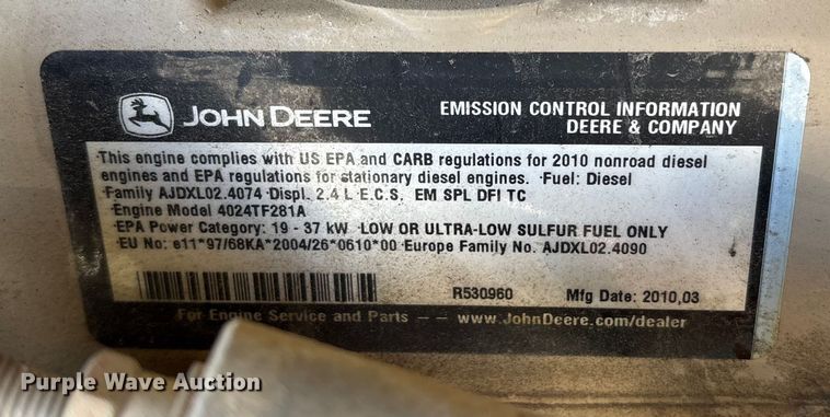 image for item FB3475 2010 Doosan IPI8OWUD-T4I air compressor