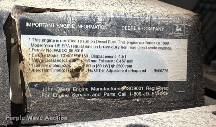 image for item FB3485 1998 Atlas copco XAS-90JD air compressor