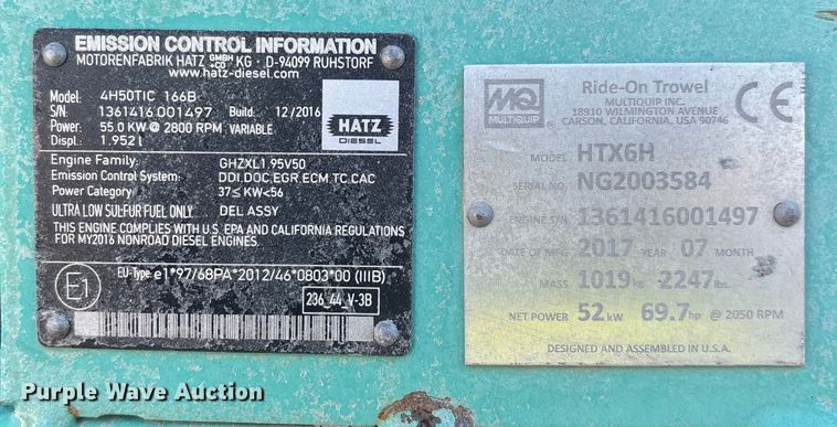 image for item FB5474 (3) Multiquip Mechanical power trowels