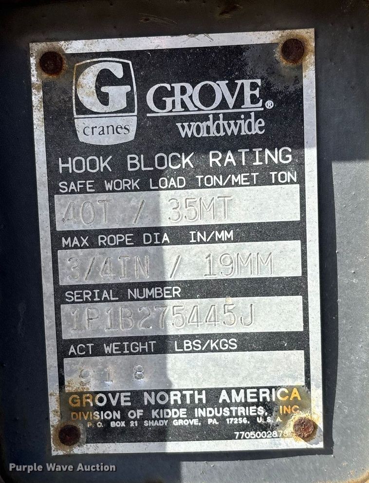 image for item FG0019 Grove RT635C crane