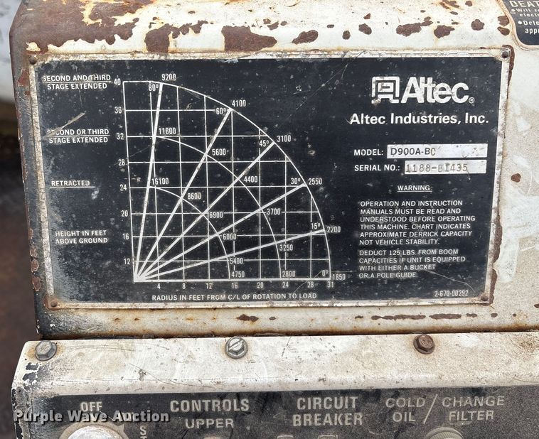 image for item FG0020 1989 GMC C7 digger derrick truck