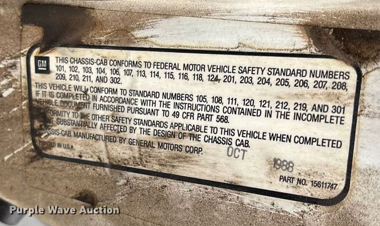 image for item FG0020 1989 GMC C7 digger derrick truck