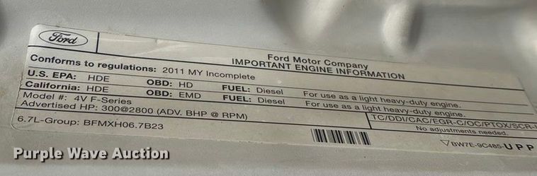 image for item FG0042 2011 Ford F550 Super Duty XL bucket truck